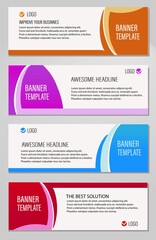 Vector abstract wave design banner web template