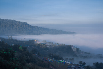 Fototapeta premium fog over the mountains