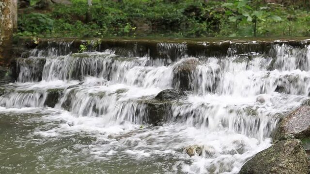 Waterfall in Namtok Samlan National Park. Beautiful nature at Saraburi province Thailand