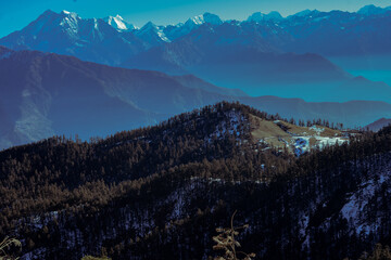 Obraz premium landscape in winter kalinchowk nepal