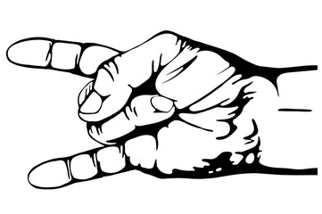 The hand folded in the 