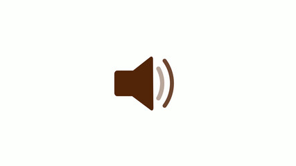 New orange dark speaker icon on white background,speaker icon
