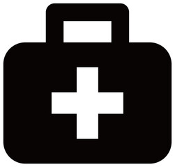 スマートフォン・ウェブサイトアイコン用のベクターイラスト　医者の鞄