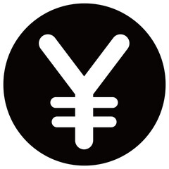 スマートフォン・ウェブサイトアイコン用のベクターイラスト　円・金融
