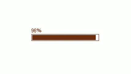 New orange dark waiting loading bar on white background,waing load