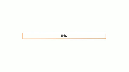 Best orange color gradient waiting loading bar on white background,loading bar