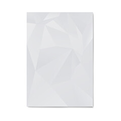 Poster template with effect of wrinkles realistic vector illustration isolated.