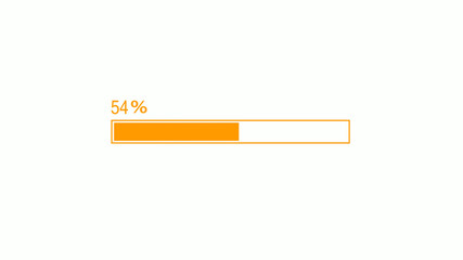 Amazing orange color waiting loading bar on white background,loading icon