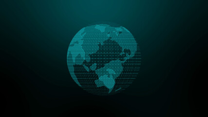 Amazing cyan color technology 3d planet background image,3d planet,earth 