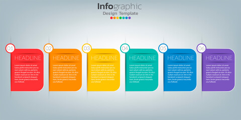 Success infographic template with stair step building.