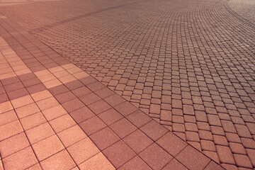 Paving slabs laid on a city square.