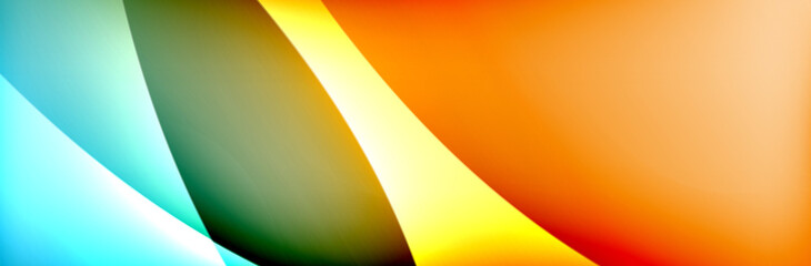 Fluid gradient neon color waves, vector abstract background