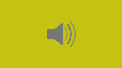 Gray speaker icon on yellow background,speaker icon