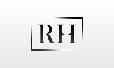 Initial rh letter logo with creative modern business typography vector template. Creative letter rh logo design.