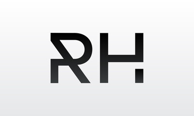 Initial rh letter logo with creative modern business typography vector template. Creative letter rh logo design.