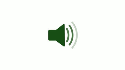 Amazing green dark speaker icon on white background,speaker icon