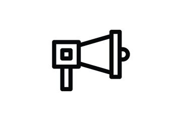 Rescue Outline Icon - Megaphone