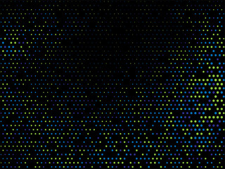 Abstract colorful halftone design dark background
