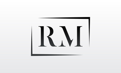 Initial rm letter logo with creative modern business typography vector template. Creative letter rm logo design.