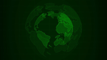 Beautiful green color technology 3d earth background image,3d planet