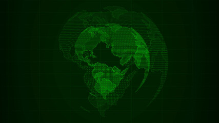 Beautiful green color technology 3d earth background image,3d planet