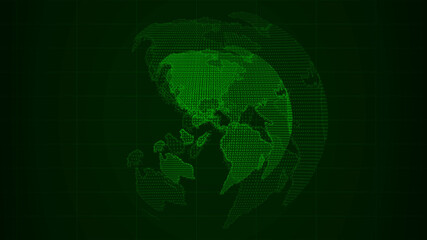 Beautiful green color technology 3d earth background image,3d planet