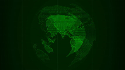 Beautiful green color technology 3d earth background image,3d planet