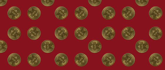 Bitcoin, cryptocurrency, electronic money, digital money, seamless pattern,