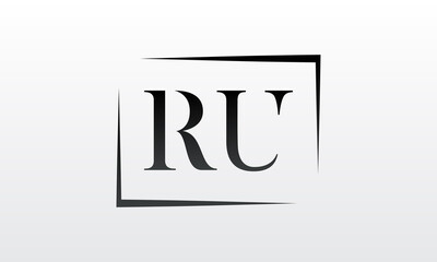 Initial ru letter logo with creative modern business typography vector template. Creative letter ru logo design.
