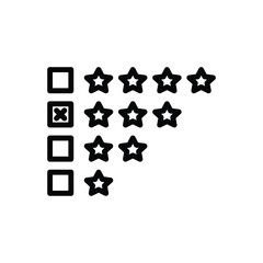 Black line icon for average