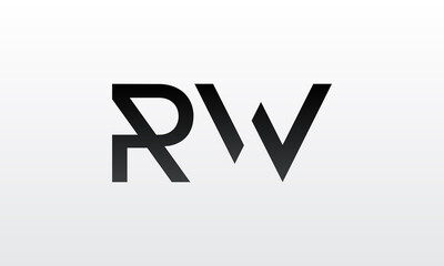 Obraz premium Initial rw letter logo with creative modern business typography vector template. Creative letter rw logo design.