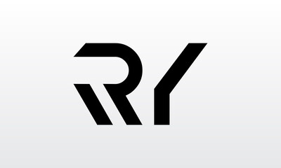 Initial ry letter logo with creative modern business typography vector template. Creative letter ry logo design.