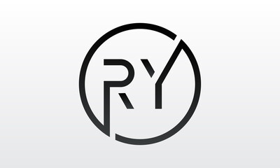 Initial ry letter logo with creative modern business typography vector template. Creative letter ry logo design.