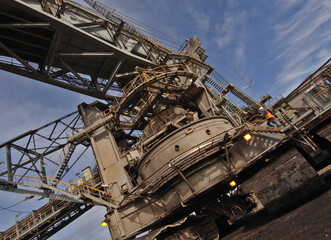 Dredger used in Opencut mining of brown coal -Latrobe Valley Victoria Australia