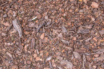 Full frame image of bark chips for background use