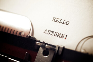 Hello autumn phrase