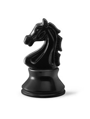 royal Chess horse black image isolated on white background