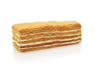 Slice of honey cake.