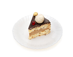 A piece of cake on a plate