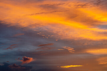 sunset in the clouds