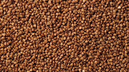 raw buckwheat top view close up