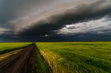 storm over the field