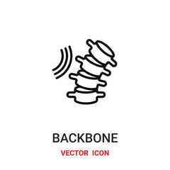 backbone icon vector symbol. backbone symbol icon vector for your design. Modern outline icon for your website and mobile app design.