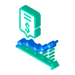 financial infographic isometric icon vector color illustration