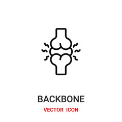 backbone icon vector symbol. backbone symbol icon vector for your design. Modern outline icon for your website and mobile app design.