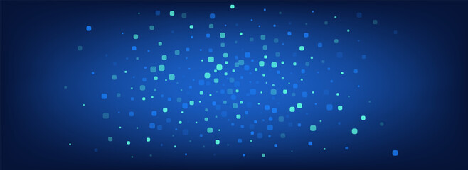 Fototapeta premium Blue Rhombus Flying Panoramic Vector Blue 