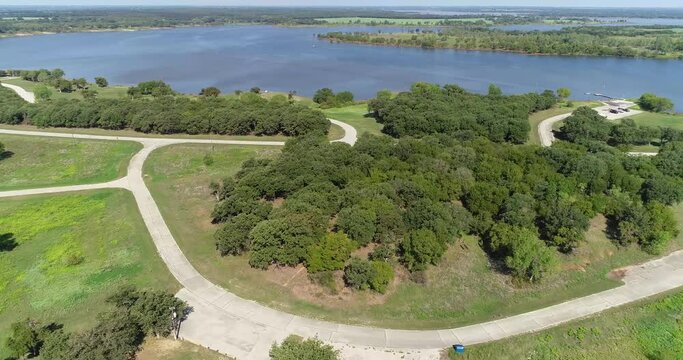 Aerial video of Lake Proctor in Texas.  This lake is located in Comanche county.