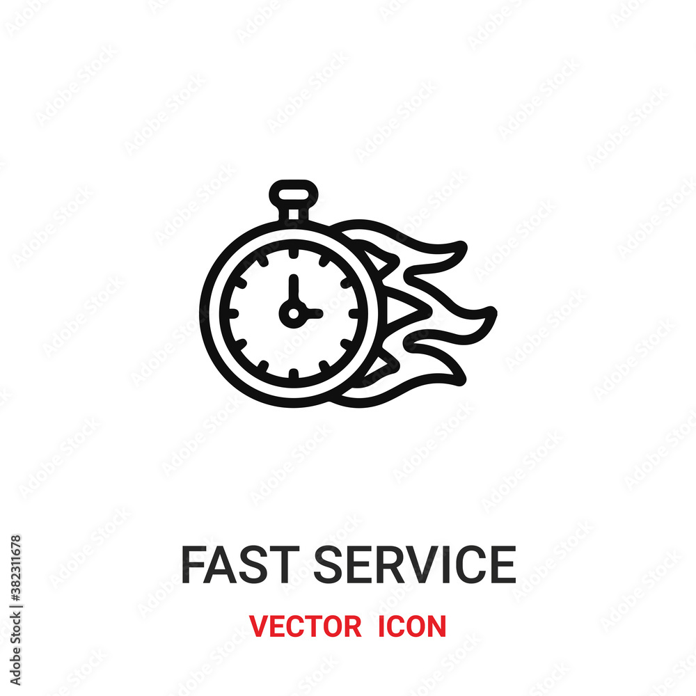 Poster fast service icon vector symbol. fast service symbol icon vector for your design. modern outline ico