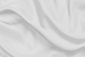 Fototapeta premium Smooth elegant white silk fabric or satin luxury cloth texture can use as wedding background. for drapery luxurious abstract design