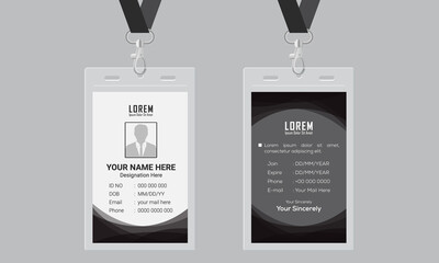 Id card design template ,clean and smoot.